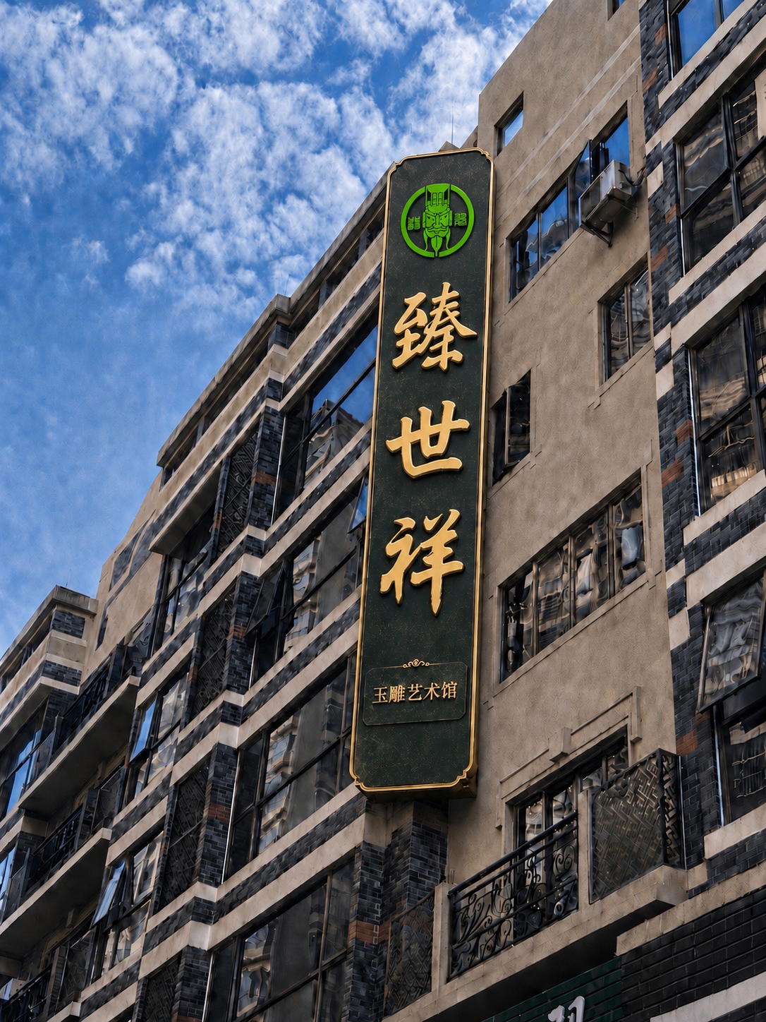 臻世祥楼体招牌